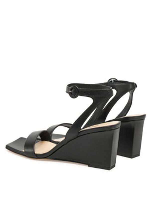 AGL Sandały Mimi D689001PCSOFTY0000 Czarny. Kolor: czarny. Materiał: skóra