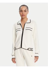 Liu Jo Sport Kardigan TF5250 MS59L Écru Regular Fit. Materiał: syntetyk. Styl: sportowy