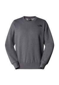 Bluza The North Face Simple Dome Crew 0A89FBDYY1 - szara. Okazja: na co dzień. Typ kołnierza: bez kaptura. Kolor: szary. Materiał: materiał, poliester, bawełna. Styl: klasyczny, casual