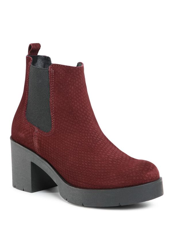 Lasocki Botki RST-CARMEN-02 Bordowy. Kolor: czerwony. Materiał: skóra, zamsz