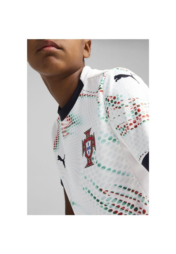 Puma - Młodzieżowa koszulka wyjazdowa Portugalia 2025 PUMA White Black. Kolor: biały, wielokolorowy, czarny