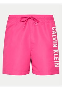 Calvin Klein Swimwear Szorty kąpielowe KM0KM01004 Różowy Regular Fit. Kolor: różowy. Materiał: syntetyk #5