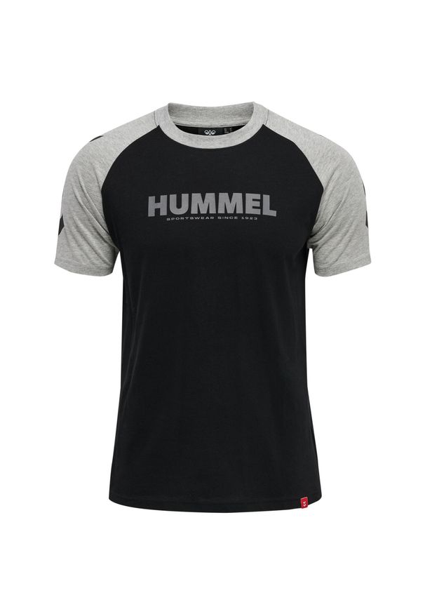 Koszulka Hummel Legacy Blocked. Kolor: czarny. Materiał: prążkowany, bawełna. Długość rękawa: raglanowy rękaw. Sport: piłka nożna