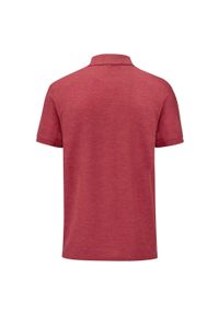 FRUIT OF THE LOOM - Koszulka Polo Męska Dopasowana. Typ kołnierza: polo. Kolor: czerwony. Materiał: poliester, bawełna