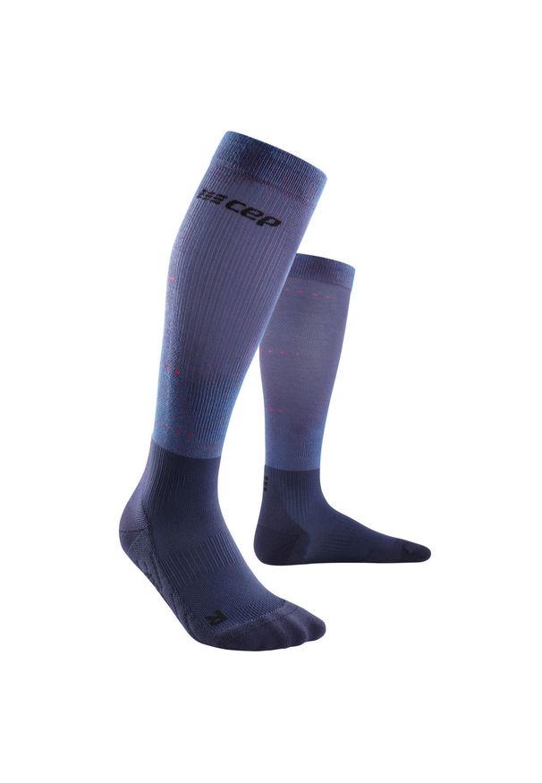 Skarpety kompresyjne męskie regeneracyjne CEP Infrared Recovery wysokie. Kolor: niebieski. Sport: bieganie