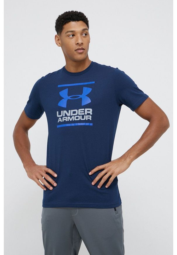 Under Armour - T-shirt 1326849 1326849-101. Okazja: na co dzień. Kolor: niebieski. Materiał: dzianina. Styl: casual