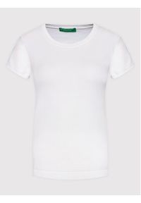 United Colors of Benetton - United Colors Of Benetton T-Shirt 1091D1M10 Biały Regular Fit. Kolor: biały. Materiał: bawełna