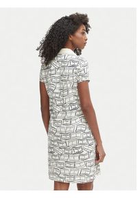 TOMMY HILFIGER - Tommy Hilfiger Sukienka codzienna 1985 Pique WW0WW49719 Beżowy jasny Regular Fit. Okazja: na co dzień. Kolor: beżowy. Materiał: bawełna. Typ sukienki: proste. Styl: casual #5