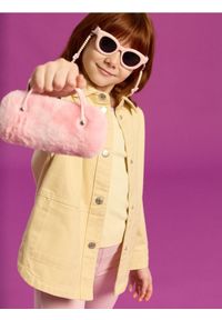 Sinsay - Zestaw: okulary przeciwsłoneczne na koralikach z futrzanym etui - wielobarwny. Materiał: futro #1