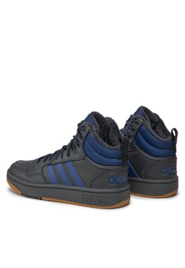 Adidas - adidas Sneakersy Hoops 3.0 Mid IF2635 Szary. Kolor: szary. Materiał: skóra