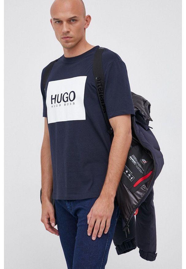 After Label - Kurtka puchowa. Okazja: na co dzień. Typ kołnierza: kaptur. Kolor: niebieski. Materiał: puch. Styl: casual
