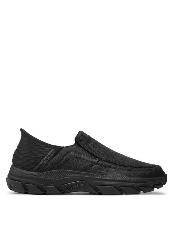 skechers - Skechers Sneakersy 204810 BBK Czarny. Kolor: czarny. Materiał: skóra