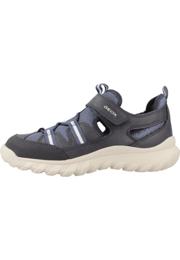 Geox - Sandały GEOX J SIMBYOS BOY Niebieski. Kolor: niebieski. Materiał: syntetyk, tkanina. Sport: turystyka piesza