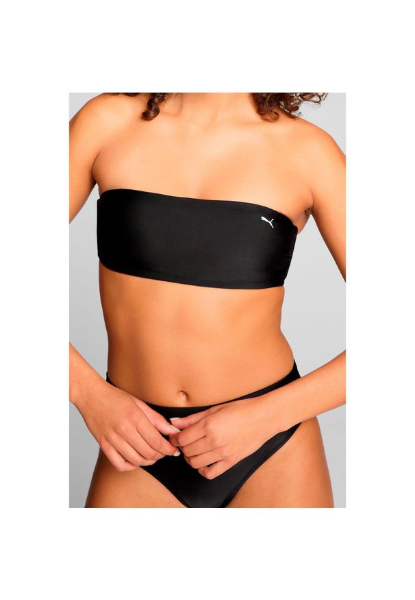 Puma - Góra od bikini Bandeau w kolorze czarnym. Kolor: czarny. Materiał: poliester