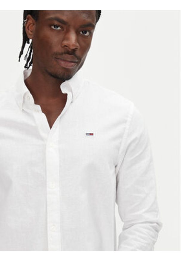 Tommy Jeans Koszula DM0DM20875 Écru Regular Fit. Materiał: len, bawełna