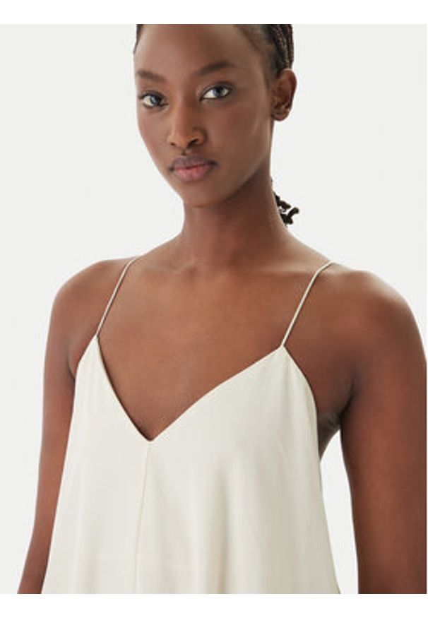 Eleh Sukienka letnia SS260102 Écru Regular Fit. Kolor: kremowy. Materiał: lyocell. Sezon: lato