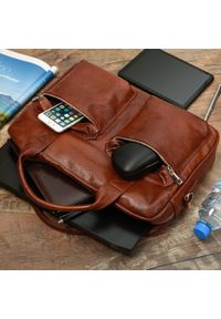 Torba Beltimore Beltimore torba męska skórzana Duża brązowa laptop J15 NoSize. Kolor: brązowy. Materiał: skóra