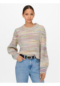only - ONLY Sweter 15259443 Kolorowy Regular Fit. Materiał: syntetyk. Wzór: kolorowy #5
