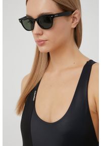 Calvin Klein strój kąpielowy kolor czarny miękka miseczka. Kolor: czarny. Materiał: dzianina, poliamid #2