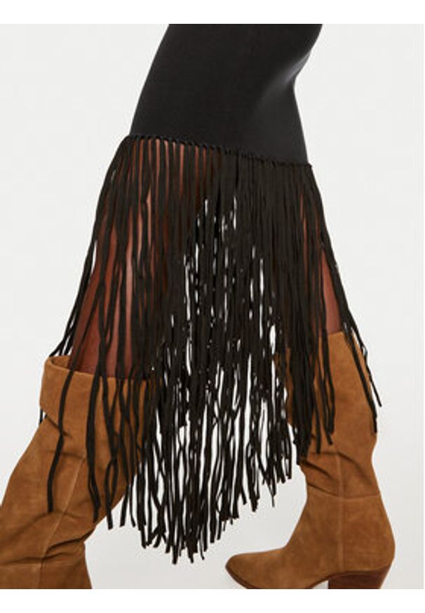 Munthe Spódnica ołówkowa Tayru 243123024376 Czarny Slim Fit. Kolor: czarny. Materiał: wiskoza