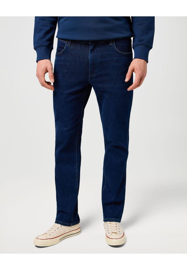 Wrangler - MESKIE SPODNIE WRANGLER LARSTON DARK WASH 112373151