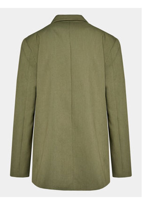 Gina Tricot Marynarka 19703 Khaki Oversize. Kolor: brązowy. Materiał: syntetyk