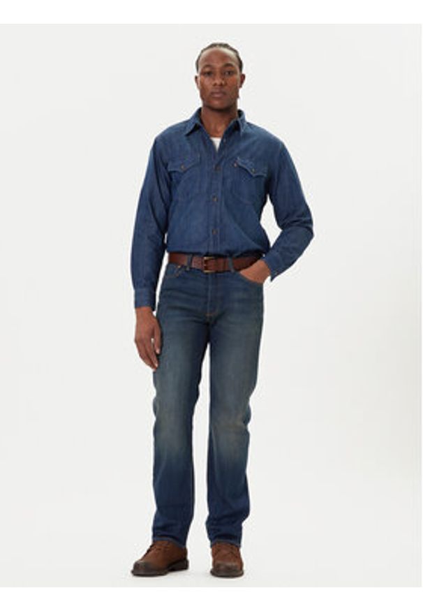 Levi's® Koszula jeansowa Western A1919-0061 Granatowy Relaxed Fit. Kolor: niebieski. Materiał: bawełna