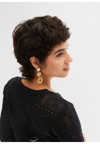 bonprix - Bolerko ażurowe. Kolor: czarny. Długość rękawa: krótki rękaw. Długość: krótkie. Wzór: ażurowy #3