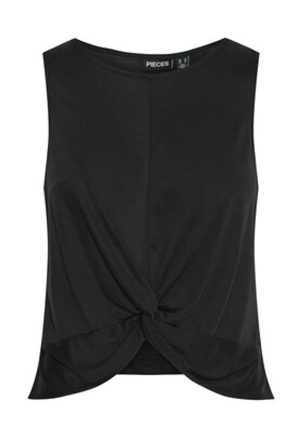 Pieces Top Anora 17149200 Czarny Regular Fit. Kolor: czarny. Materiał: syntetyk