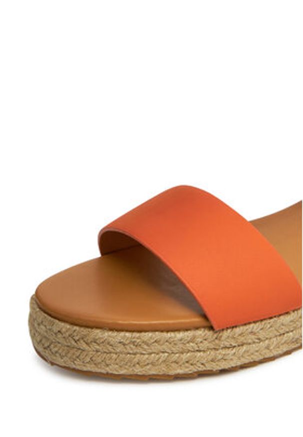 DeeZee Espadryle QS276-1 Pomarańczowy. Kolor: pomarańczowy. Materiał: syntetyk, materiał