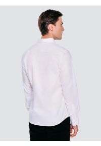 Big-Star - Koszula męska bawełniana biała Guberno 101. Okazja: na co dzień, na spotkanie biznesowe. Kolor: biały. Materiał: bawełna. Wzór: haft, jodełka, ze splotem. Styl: casual, elegancki, biznesowy #7