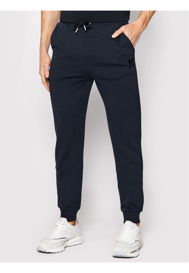 Karl Lagerfeld - KARL LAGERFELD Spodnie dresowe 705893 500900 Granatowy Regular Fit. Kolor: niebieski. Materiał: bawełna