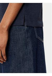 Weekend Max Mara Polo Scena 2515951011 Granatowy Regular Fit. Typ kołnierza: polo. Kolor: niebieski. Materiał: wiskoza, bawełna #3