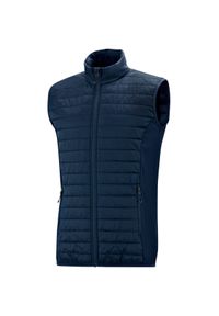 Kurtka puchowa bez rękawów Jako Corporate. Kolor: niebieski. Materiał: puch. Długość rękawa: bez rękawów. Styl: elegancki #1