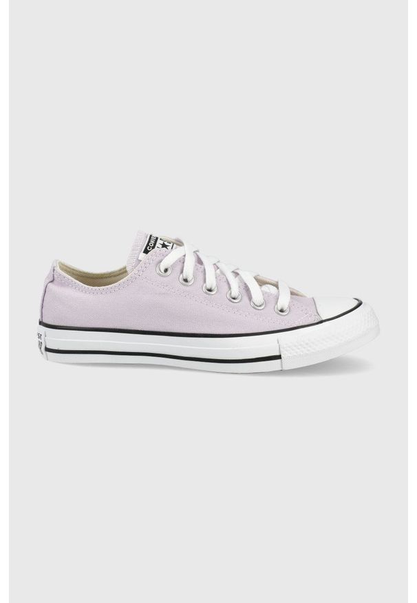 Converse tenisówki CHUCK TAYLOR damskie kolor fioletowy. Nosek buta: okrągły. Zapięcie: sznurówki. Kolor: fioletowy. Materiał: guma