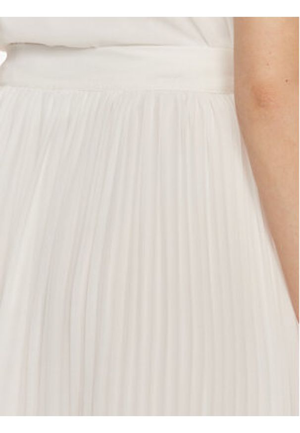 Vila Spódnica plisowana Yasmin 14102199 Biały Regular Fit. Kolor: biały. Materiał: syntetyk