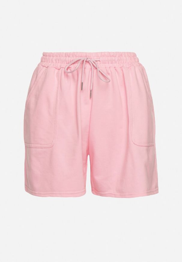 Born2be - Różowe Szorty Dresowe z Gumką w Talii Marefia. Okazja: na co dzień. Kolor: różowy. Materiał: dresówka. Styl: casual
