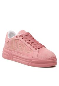 Sneakersy Liu Jo Cleo 09 BA3005 PX002 Pink Ray S1688. Kolor: różowy. Materiał: skóra, zamsz #1