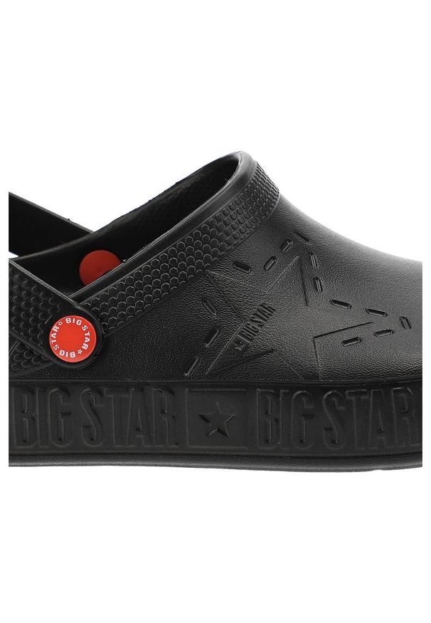 Big-Star - Czarne Klapki Big Star Męskie Wodoodporne Buty. Okazja: na plażę, na co dzień. Kolor: czarny. Styl: elegancki, casual, klasyczny