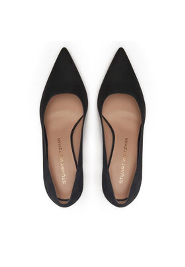 Stuart Weitzman Szpilki Stuart Power 85 SJ948 Czarny. Kolor: czarny. Materiał: skóra, zamsz. Obcas: na szpilce