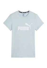 Puma - Damska Koszulka Z Logo Essential. Kolor: niebieski