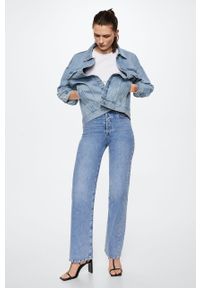 mango - Mango kurtka jeansowa Dafne damska przejściowa. Kolor: niebieski. Materiał: jeans #7