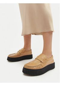Clarks Półbuty Torhill Mocc 26179353 Beżowy. Kolor: beżowy. Materiał: lakier, skóra #6