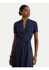 Lauren Ralph Lauren - LAUREN RALPH LAUREN Sukienka koszulowa 200P11525001 Granatowy Regular Fit. Kolor: niebieski. Materiał: syntetyk. Typ sukienki: koszulowe #3