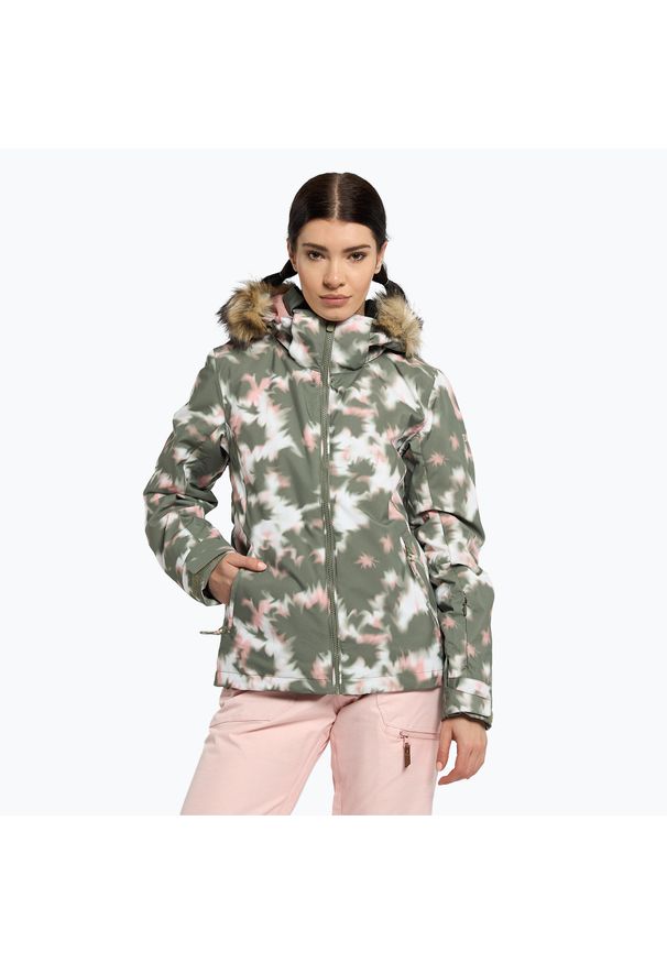 Roxy - Kurtka snowboardowa damska ROXY Jet Ski. Kolor: zielony. Sezon: zima. Sport: snowboard