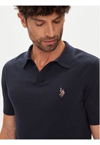 U.S. Polo Assn. Polo MUP3554 Granatowy Slim Fit. Typ kołnierza: polo. Kolor: niebieski. Materiał: bawełna #4