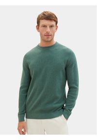 Tom Tailor Sweter 1038612 Zielony Regular Fit. Kolor: zielony. Materiał: bawełna