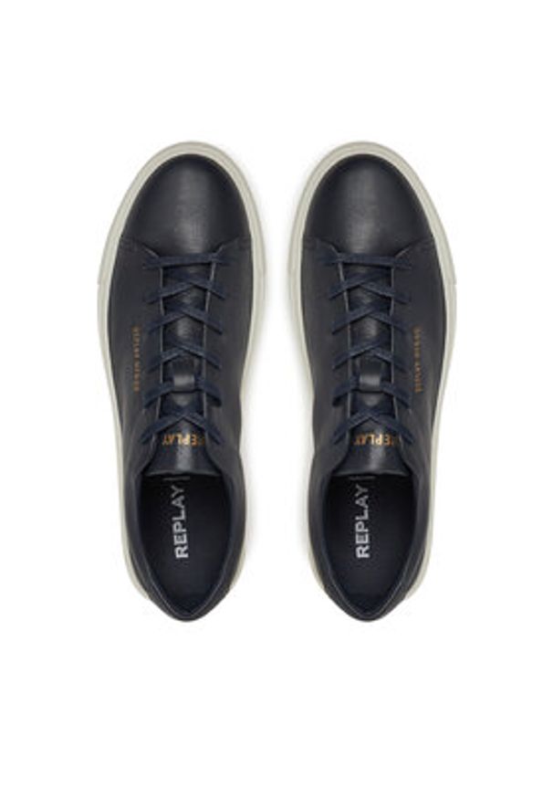 Replay - REPLAY Sneakersy GMZ6U .000.C0002L Granatowy. Kolor: niebieski. Materiał: skóra