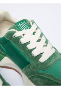 Big-Star - Sneakersy damskie z zamszowymi wstawkami zielone NN274960 301. Kolor: zielony. Materiał: zamsz #3
