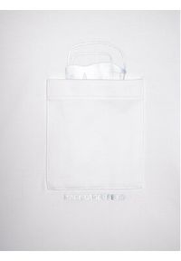 Karl Lagerfeld - KARL LAGERFELD T-Shirt 755047 561221 Biały Regular Fit. Typ kołnierza: dekolt w karo. Kolor: biały. Materiał: bawełna #2